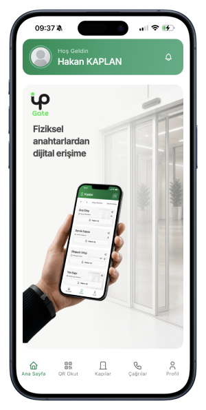 identUP Gate mobil uygulama ekranı